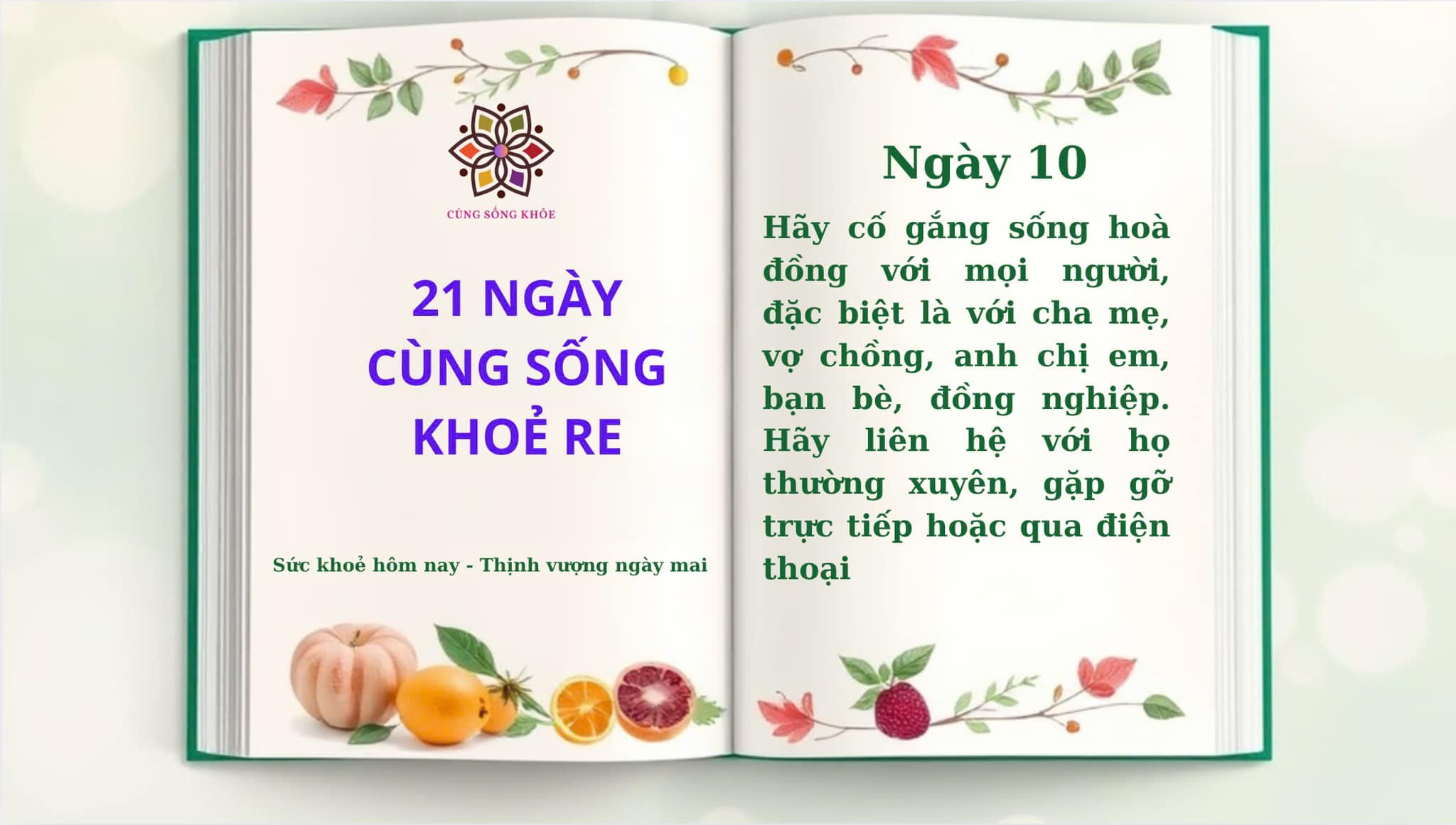 Ngày 10: Hành Trình 21 Ngày Cùng Sống Khoẻ Re